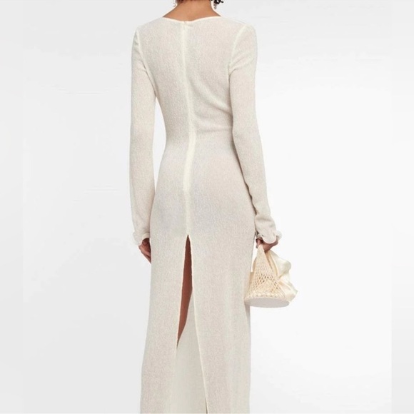 NEW to CASA B💫| Sameera Floral Declotte Shirred Ivory Sheer Midi Dress - Picture 4 of 12